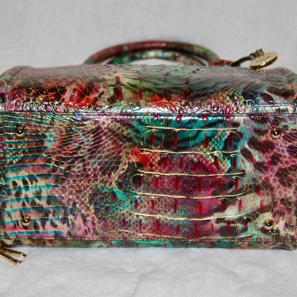 NWT Brahmin Designer Bag Small Caroline Satchel Tote Leather Purse - Picture 8 of 9